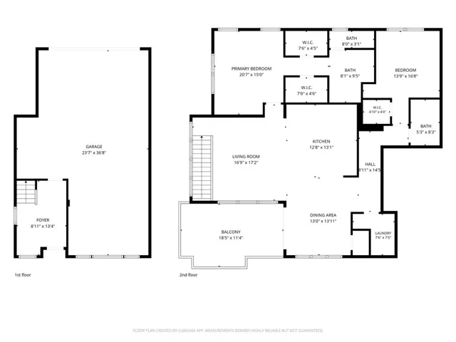 First & second floor plans