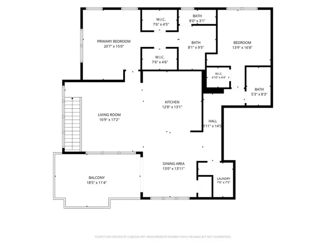 Thoughtfully designed second-floor layout featuring an open-concept living space, spacious primary suite, guest bedroom, and expansive balcony.