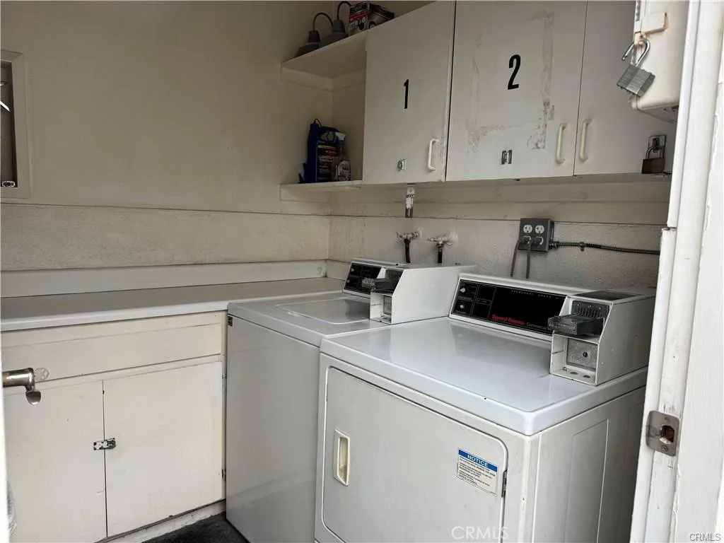 Shared laundry room.
