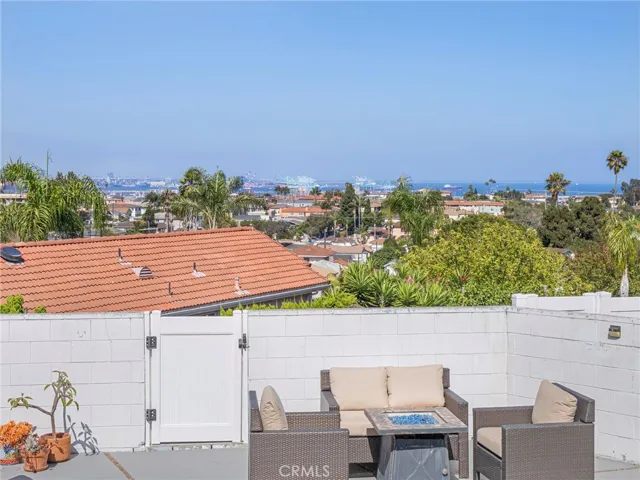 Entertaining backyard with views of the Harbor, Long Beach and Coast
