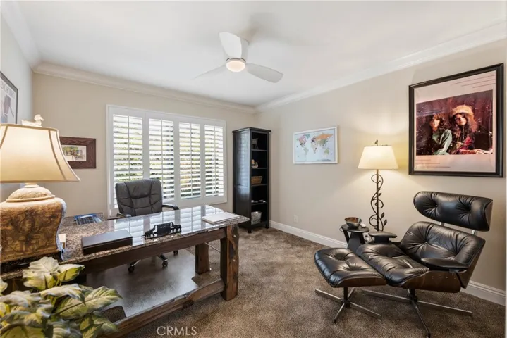 Upstairs bedroom currently used as an office.