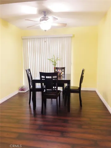 Formal dining room with access to patio