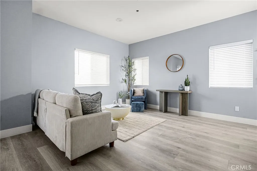 Open concept kitchen and living area