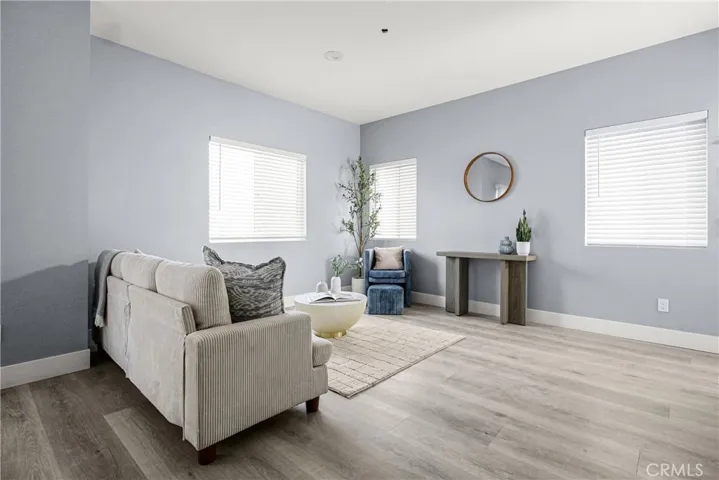 Open concept kitchen and living area