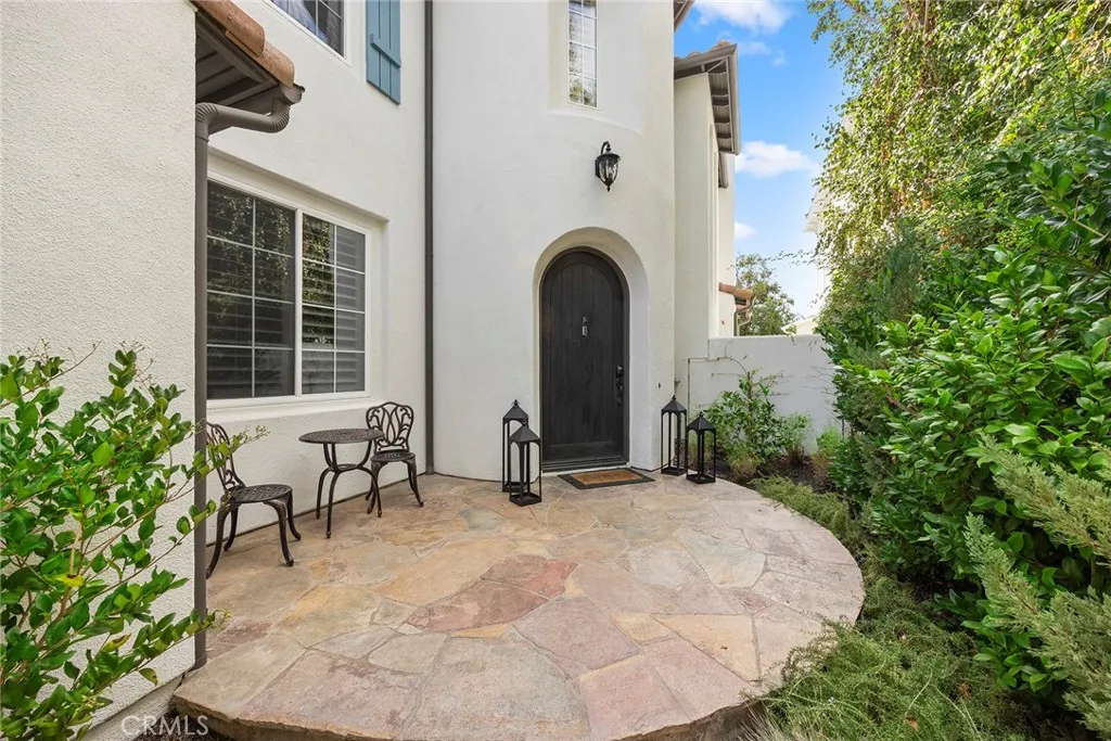 Front porch with stone.