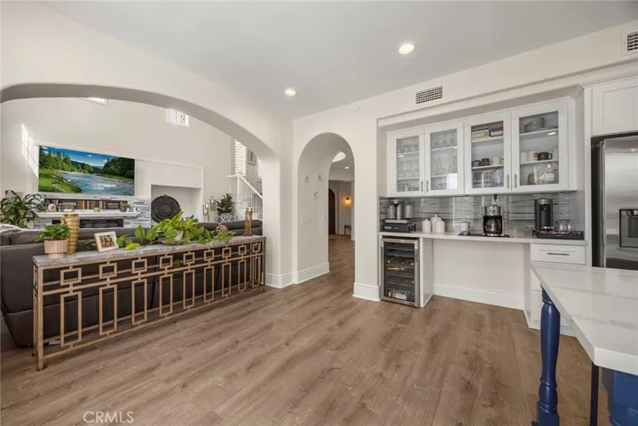 Additional counter space/coffee bar area.