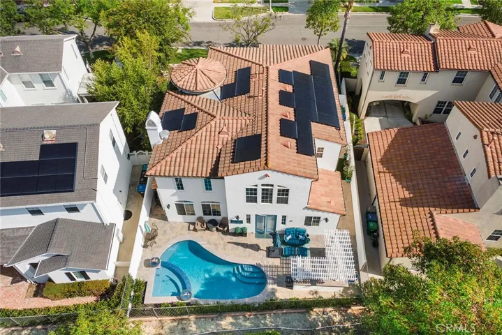 Aerial pool view.