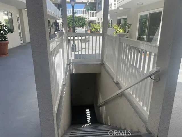 Stairs to parking garage
