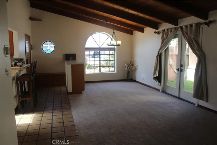 Dining and living area