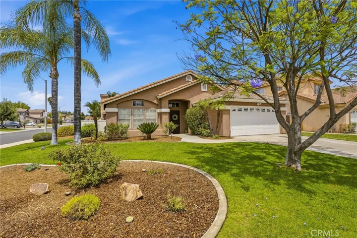 Landscaped corner lot