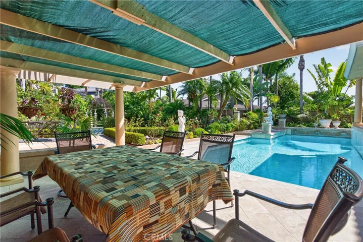 Covered pool area for BBQs
