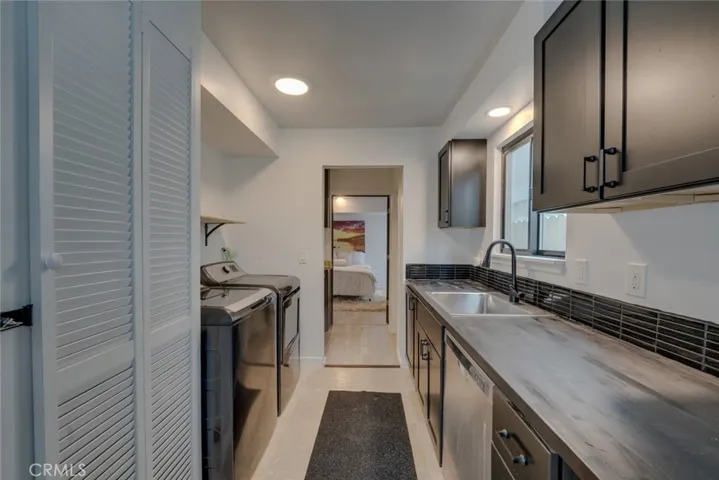 kitchenette and laundry area
