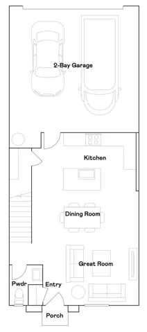 Residence 2 - level 1 floorplan