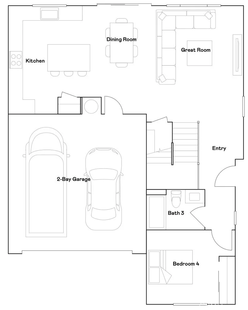 Residence 1 - level 1 floorplan