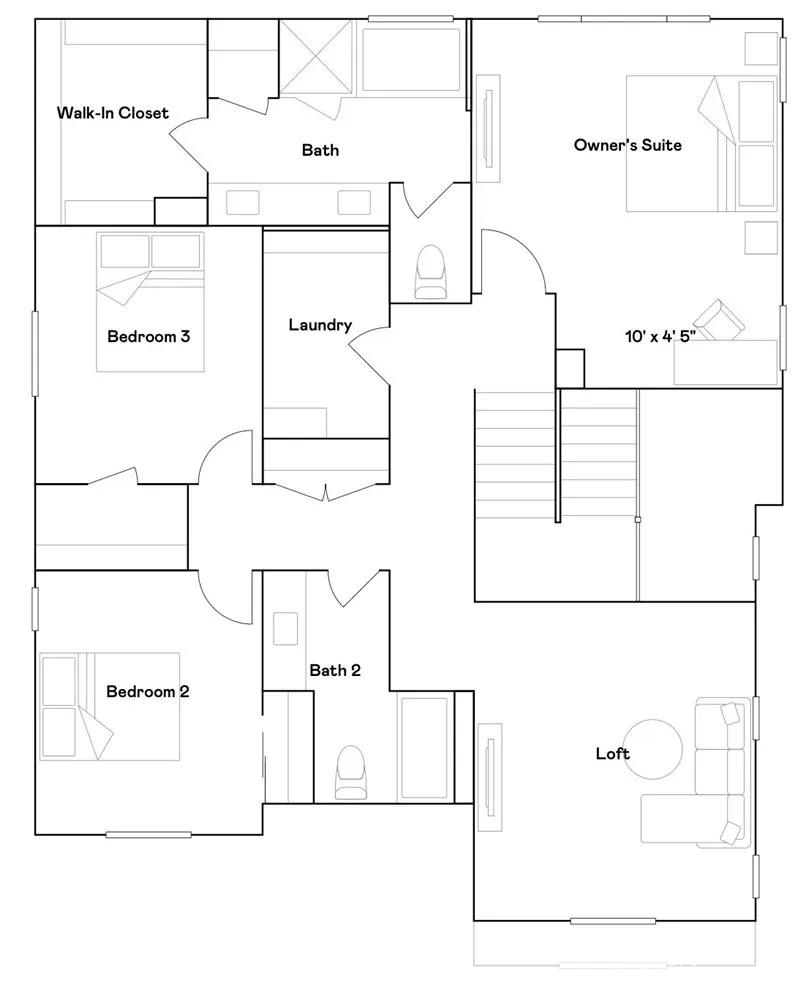 Residence 1 - level 2 floorplan