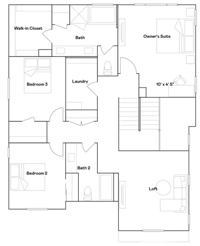 Residence 1 - level 2 floorplan