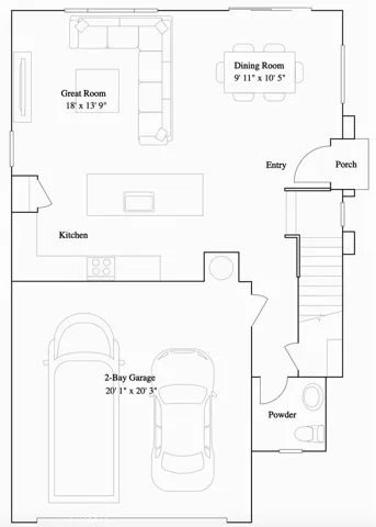 Residence 2 - level 1 floorplan