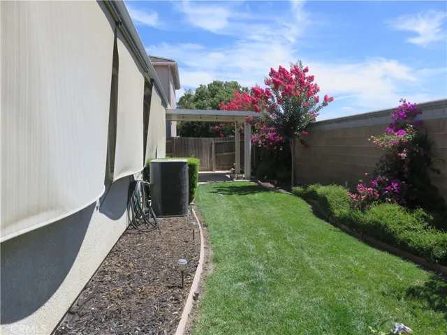 Back yard to Covered patio