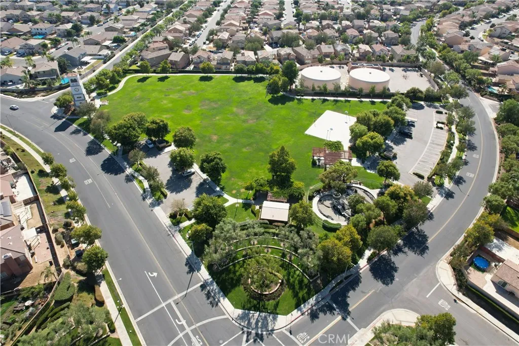 park with playground and tables