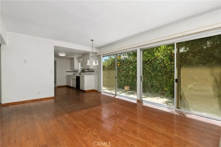 Sliding glass doors off family room.