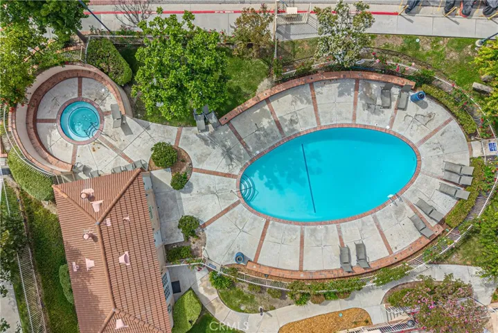 Community Pool From Drone