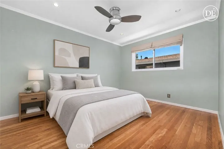 Virtually staged bedroom