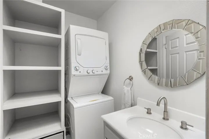 Laundry Area - Stackable Units in Upstairs Guest Bathroom