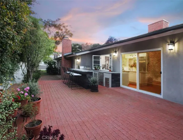 Beautiful outdoor entertaining patio area
