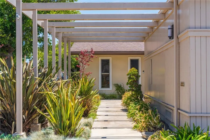 View of the front walkway as you enter the home.