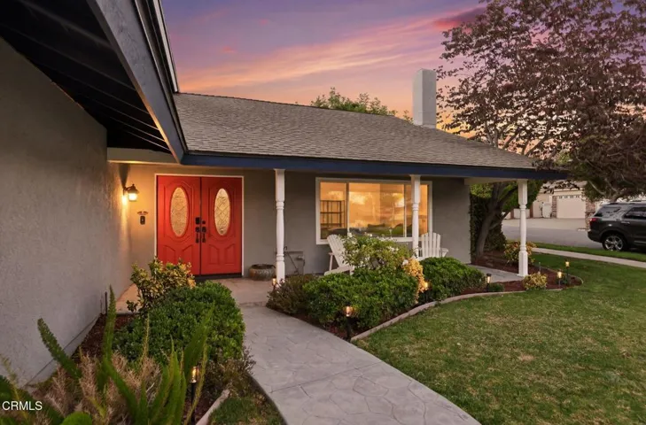 Front Door and Landscape