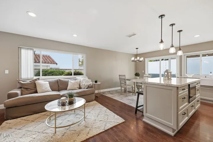 Open Family Room to Kitchen