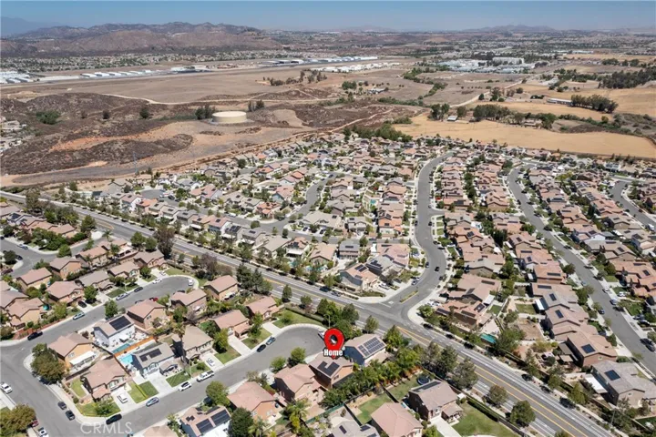 Aerial View Highlighting The Surrounding Neighborhood And Convenient Location