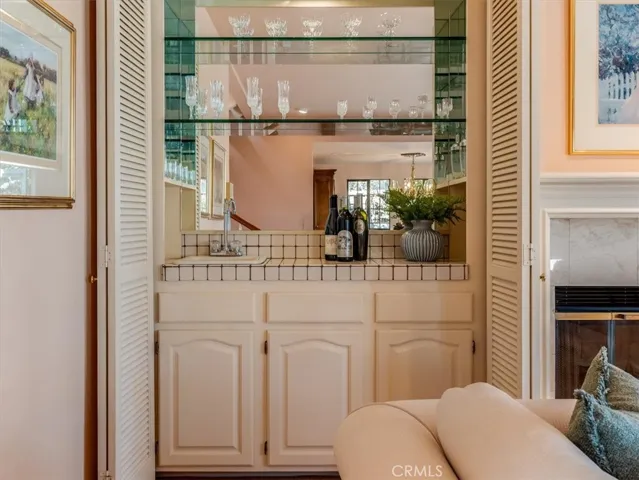 Hidden wet bar