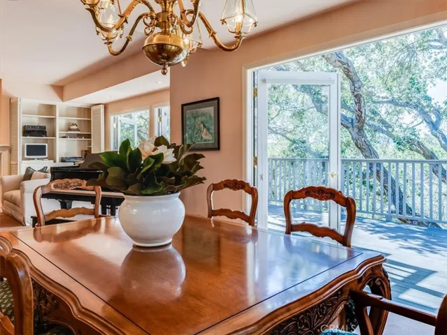 Dinning area to outside