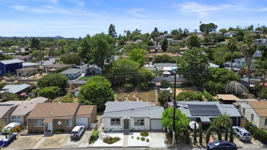 Aerial view showing large lot