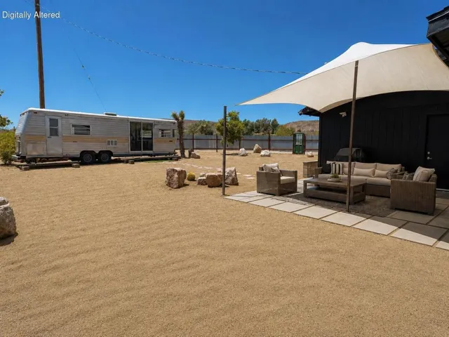Back patio- staged