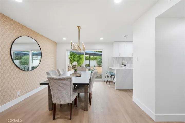 Dining room opens to yard and kitchen