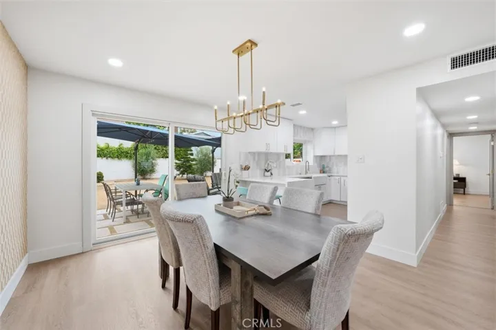 Dining room opens to yard and kitchen