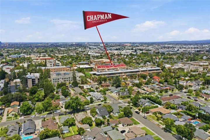 Rendering walking distance to Chapman University University locattion