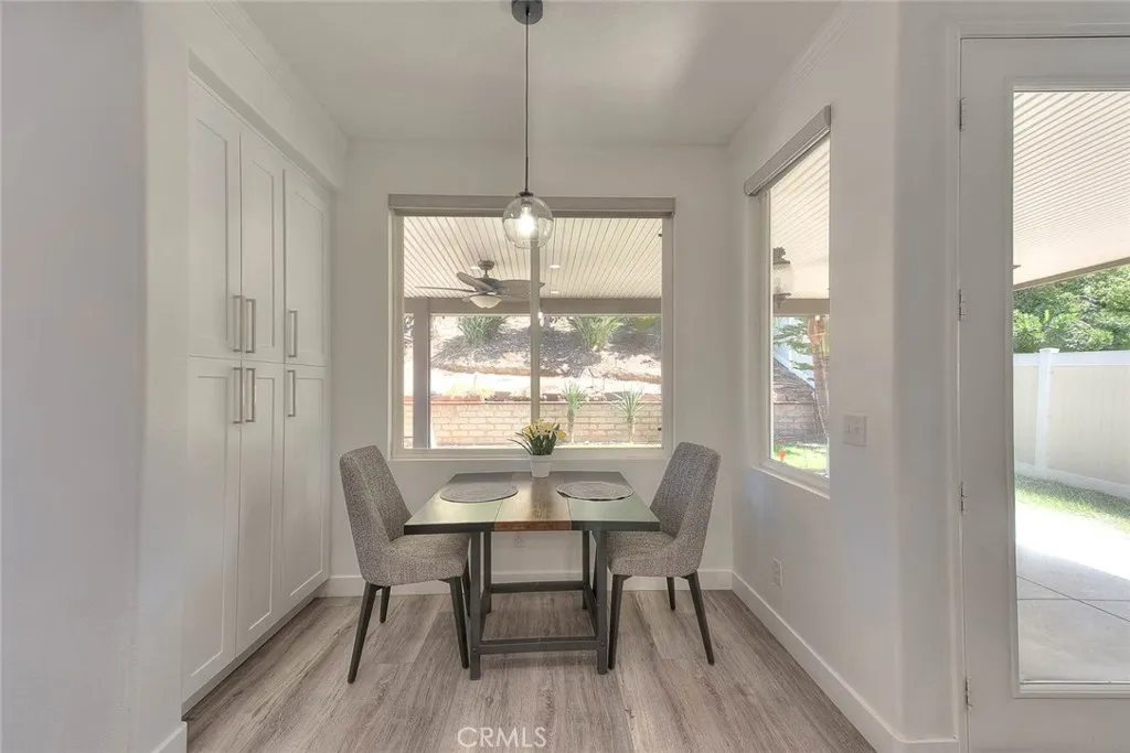 Breakfast nook with additional storage cabinets