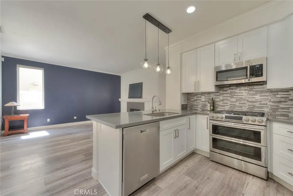 Kitchen opens to family room