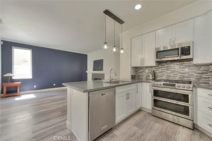 Kitchen opens to family room