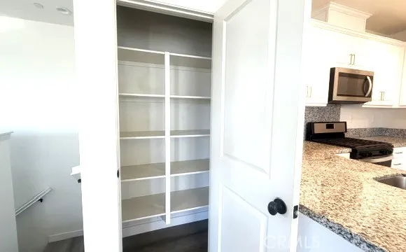pantry closet in the kitchen