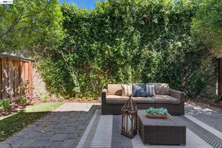 Private back patio