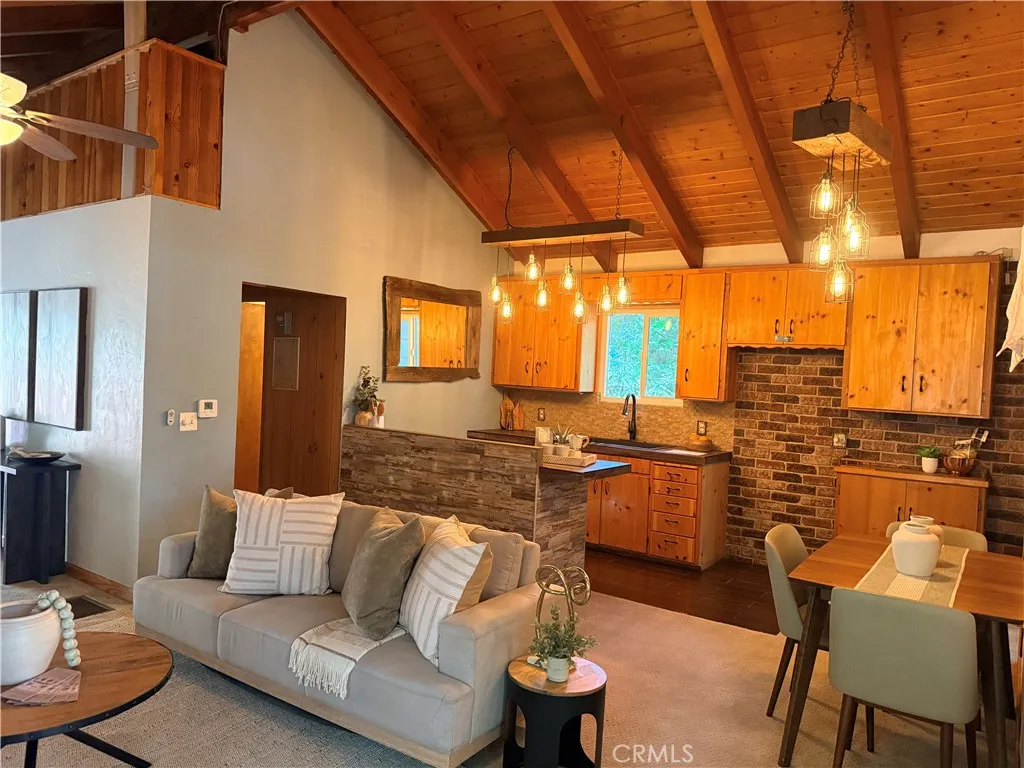 Living Room Flows open with Kitchen