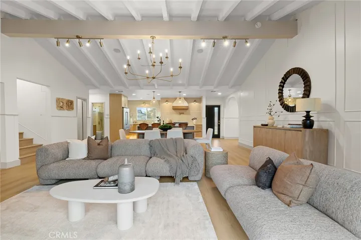Modern airy great room.
