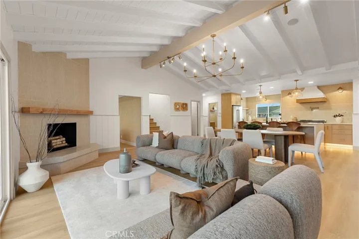 Modern airy great room.