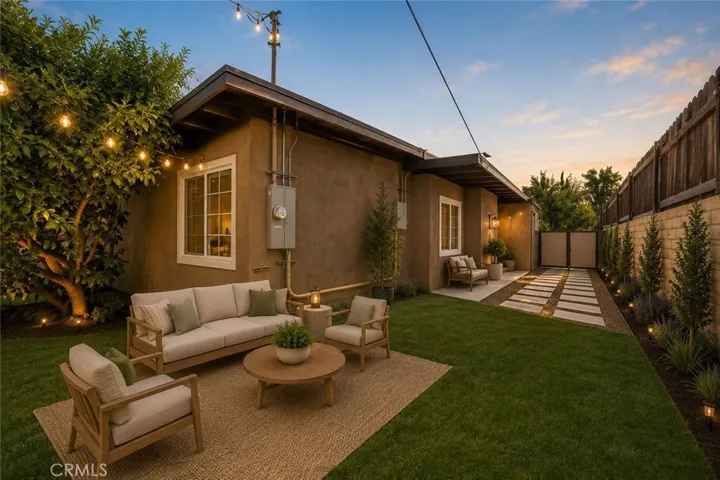Virtual Staged backyard photo