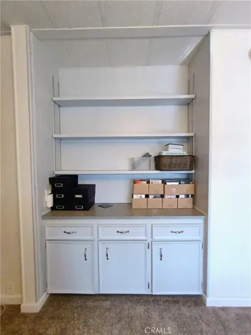 Built in shelves in great room