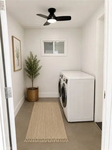 laundry room is virtually staged